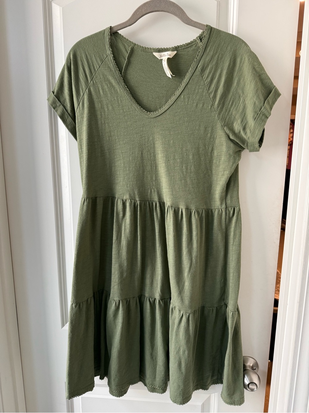 Matilda Jane Olive Green Tiered Midi Dress